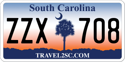 SC license plate ZZX708