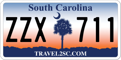 SC license plate ZZX711