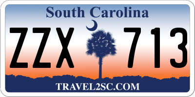 SC license plate ZZX713