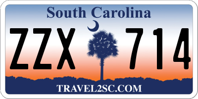 SC license plate ZZX714