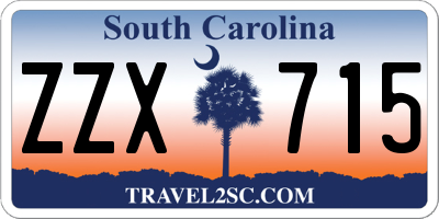 SC license plate ZZX715