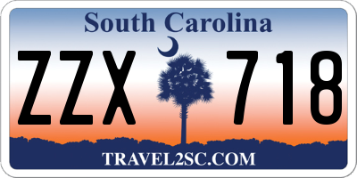 SC license plate ZZX718