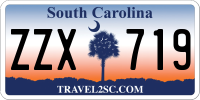 SC license plate ZZX719