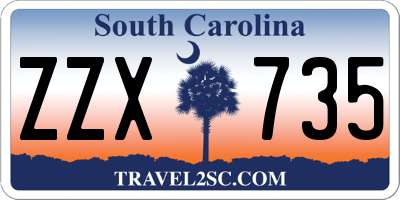 SC license plate ZZX735