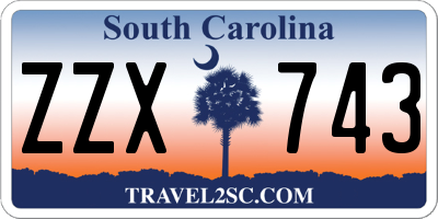 SC license plate ZZX743