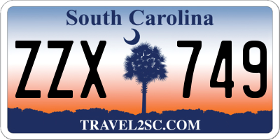 SC license plate ZZX749