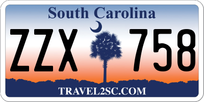 SC license plate ZZX758