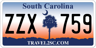 SC license plate ZZX759