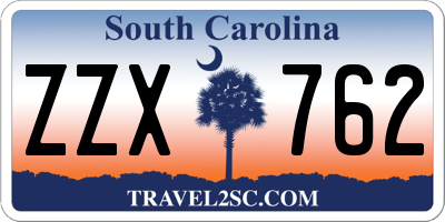 SC license plate ZZX762