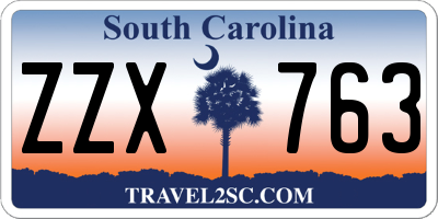 SC license plate ZZX763