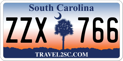 SC license plate ZZX766