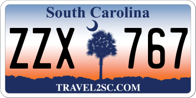 SC license plate ZZX767