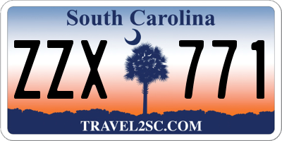 SC license plate ZZX771