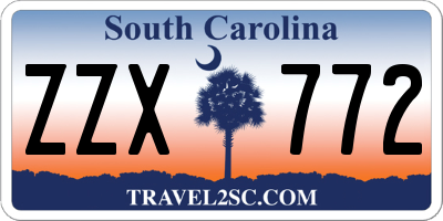 SC license plate ZZX772