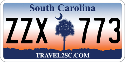 SC license plate ZZX773