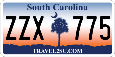 SC license plate ZZX775