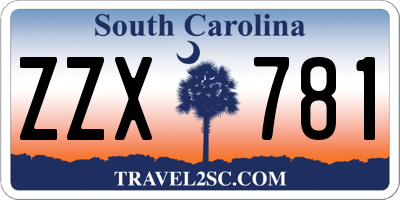 SC license plate ZZX781