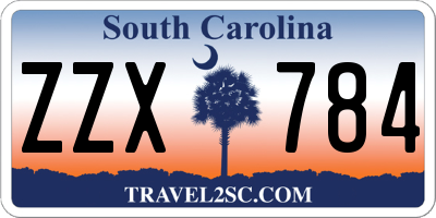 SC license plate ZZX784