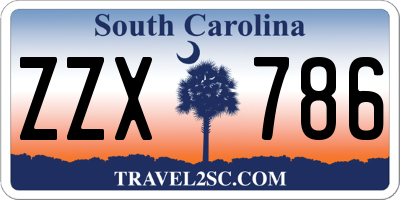 SC license plate ZZX786