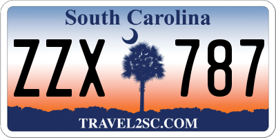 SC license plate ZZX787