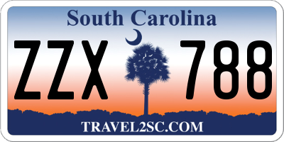 SC license plate ZZX788