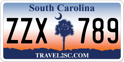 SC license plate ZZX789