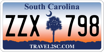 SC license plate ZZX798