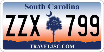 SC license plate ZZX799