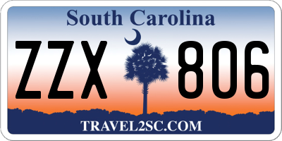 SC license plate ZZX806