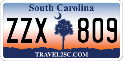 SC license plate ZZX809