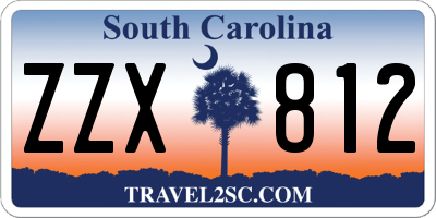 SC license plate ZZX812