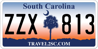 SC license plate ZZX813