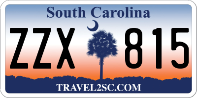 SC license plate ZZX815