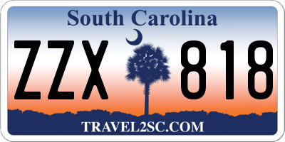 SC license plate ZZX818