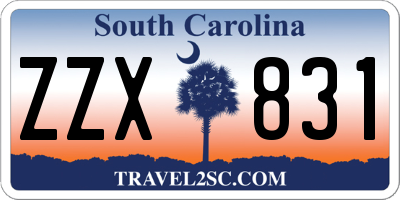 SC license plate ZZX831