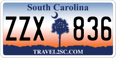 SC license plate ZZX836