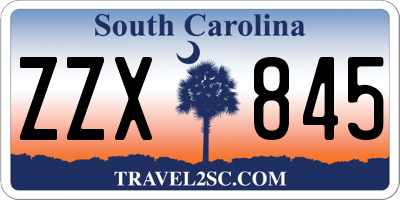 SC license plate ZZX845