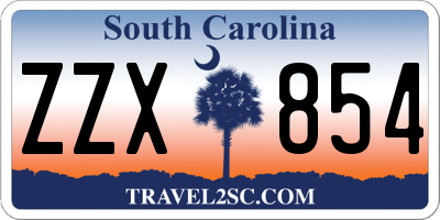 SC license plate ZZX854