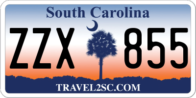 SC license plate ZZX855