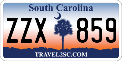 SC license plate ZZX859