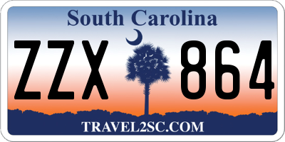 SC license plate ZZX864