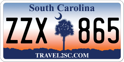 SC license plate ZZX865