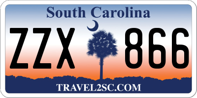 SC license plate ZZX866