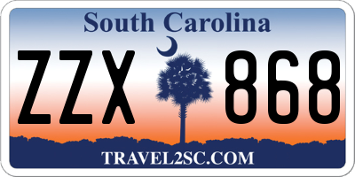 SC license plate ZZX868