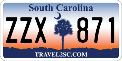 SC license plate ZZX871