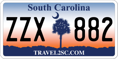 SC license plate ZZX882