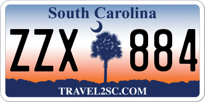 SC license plate ZZX884