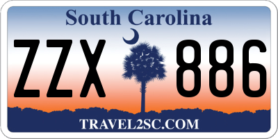 SC license plate ZZX886