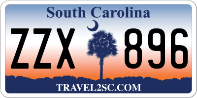 SC license plate ZZX896