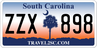 SC license plate ZZX898